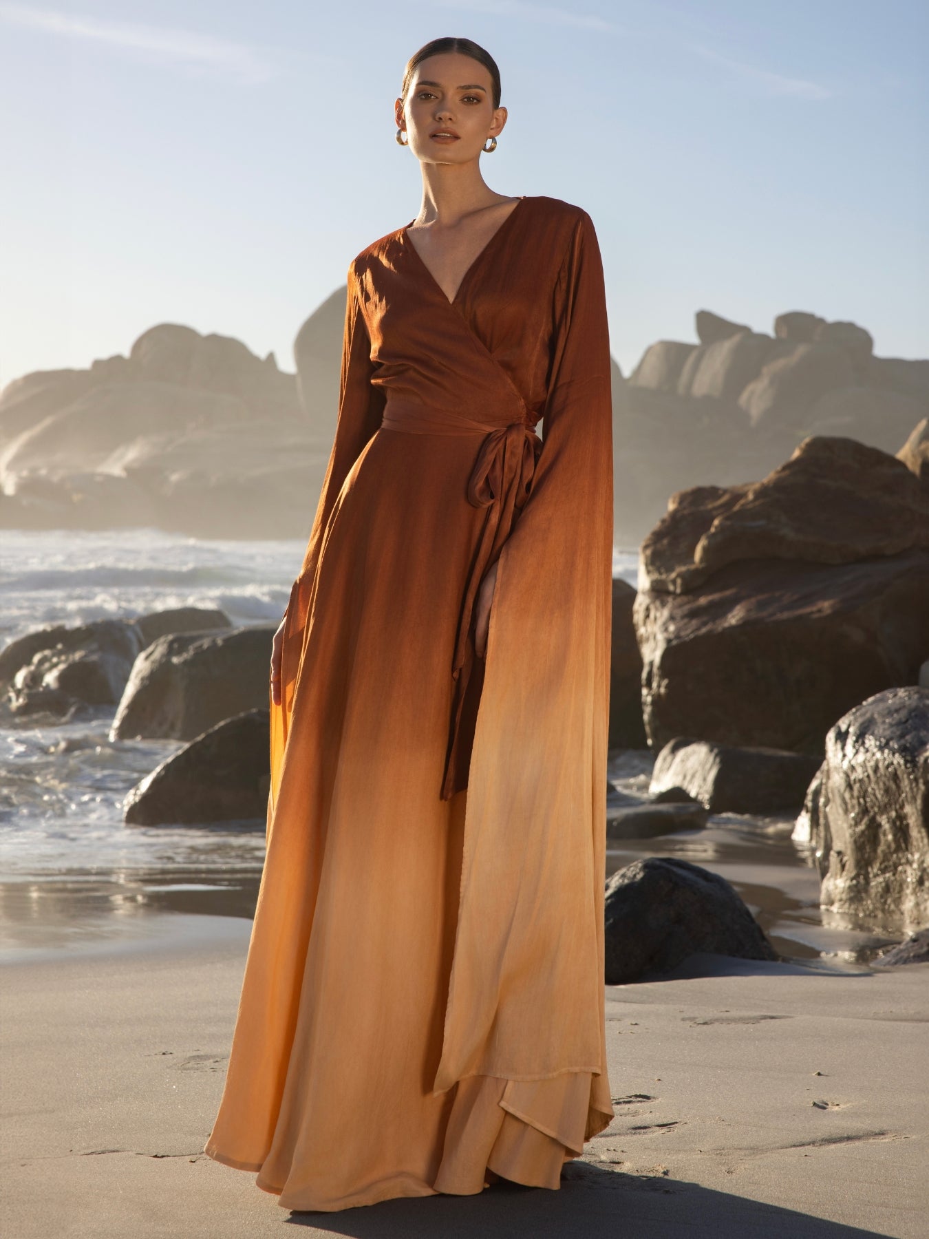 Maya FSC® Certified Viscose Dress – Ombra Brown