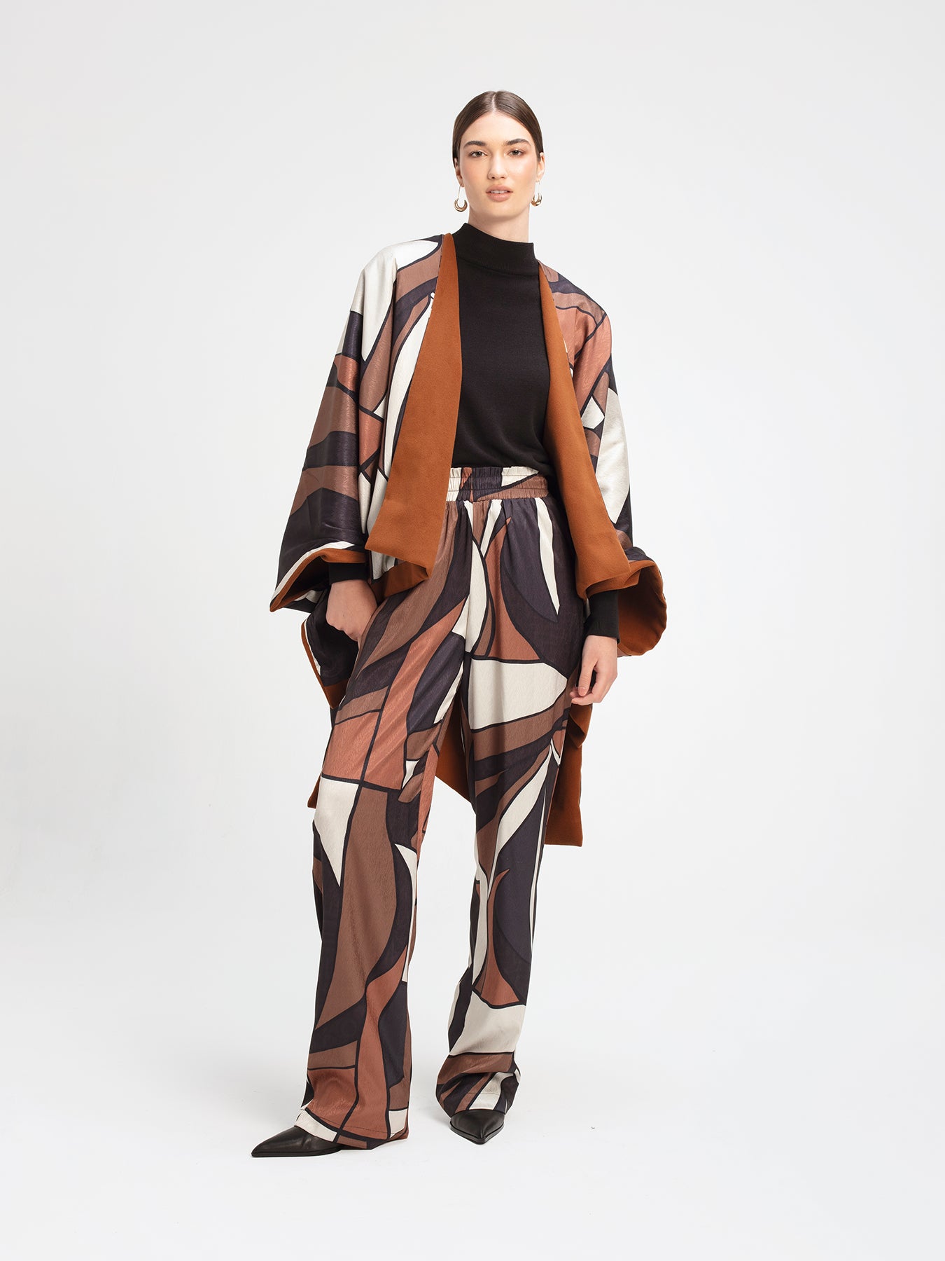 Amy Reversible Poncho - Chiado Rust