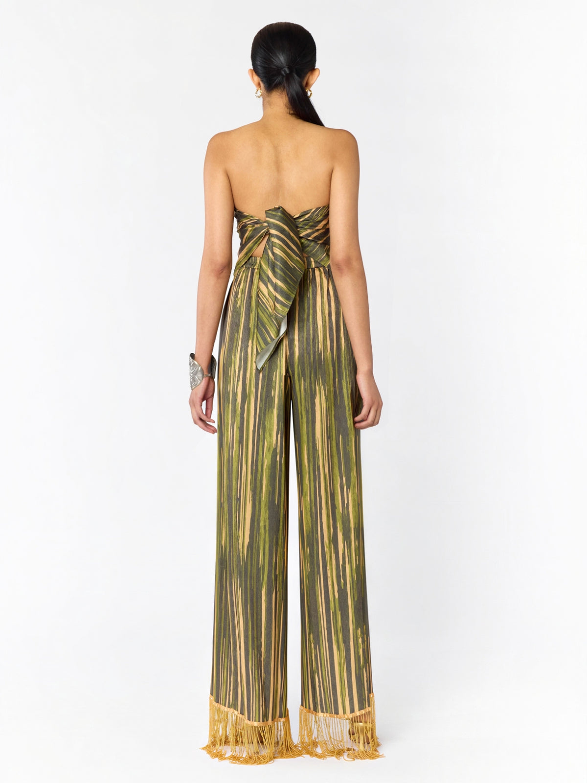Beaded Tassel Hana Pants - Erma Olive