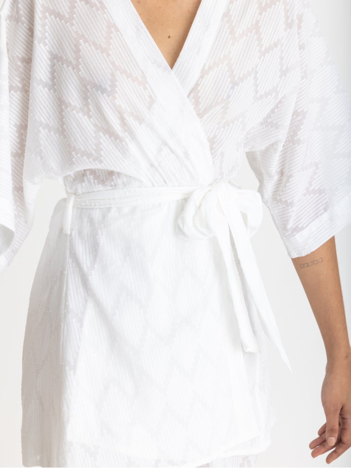 Cabana Cotton Kimono – Ondas Blanc