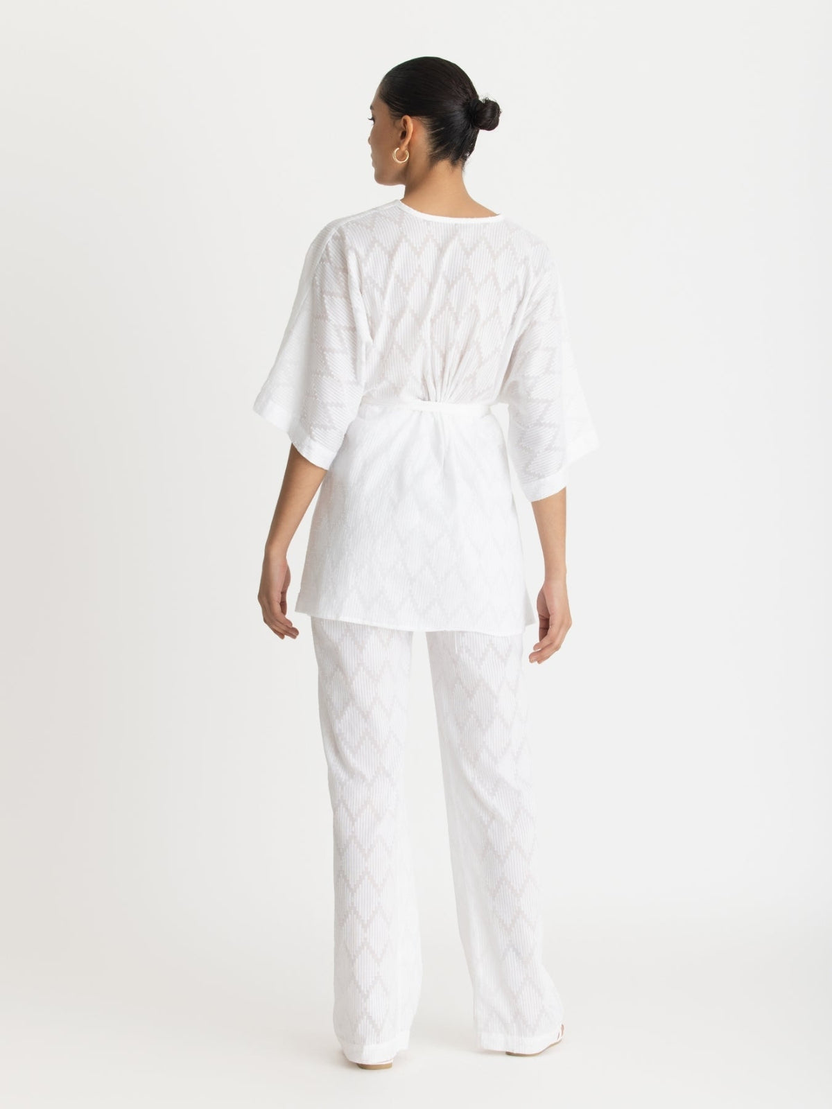 Cabana Cotton Kimono - Ondas Blanc