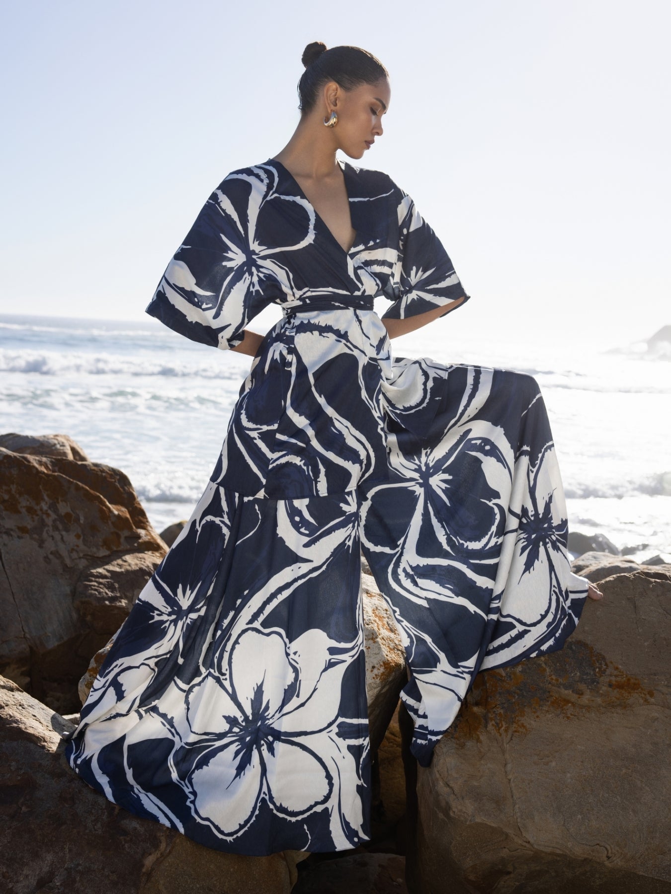 Diarrablu Cabana Women's Kimono - Blue - Size XXL - Sora Navy Diarrablu Cabana Women's Kimono - Blue - Size XXL - Sora Navy