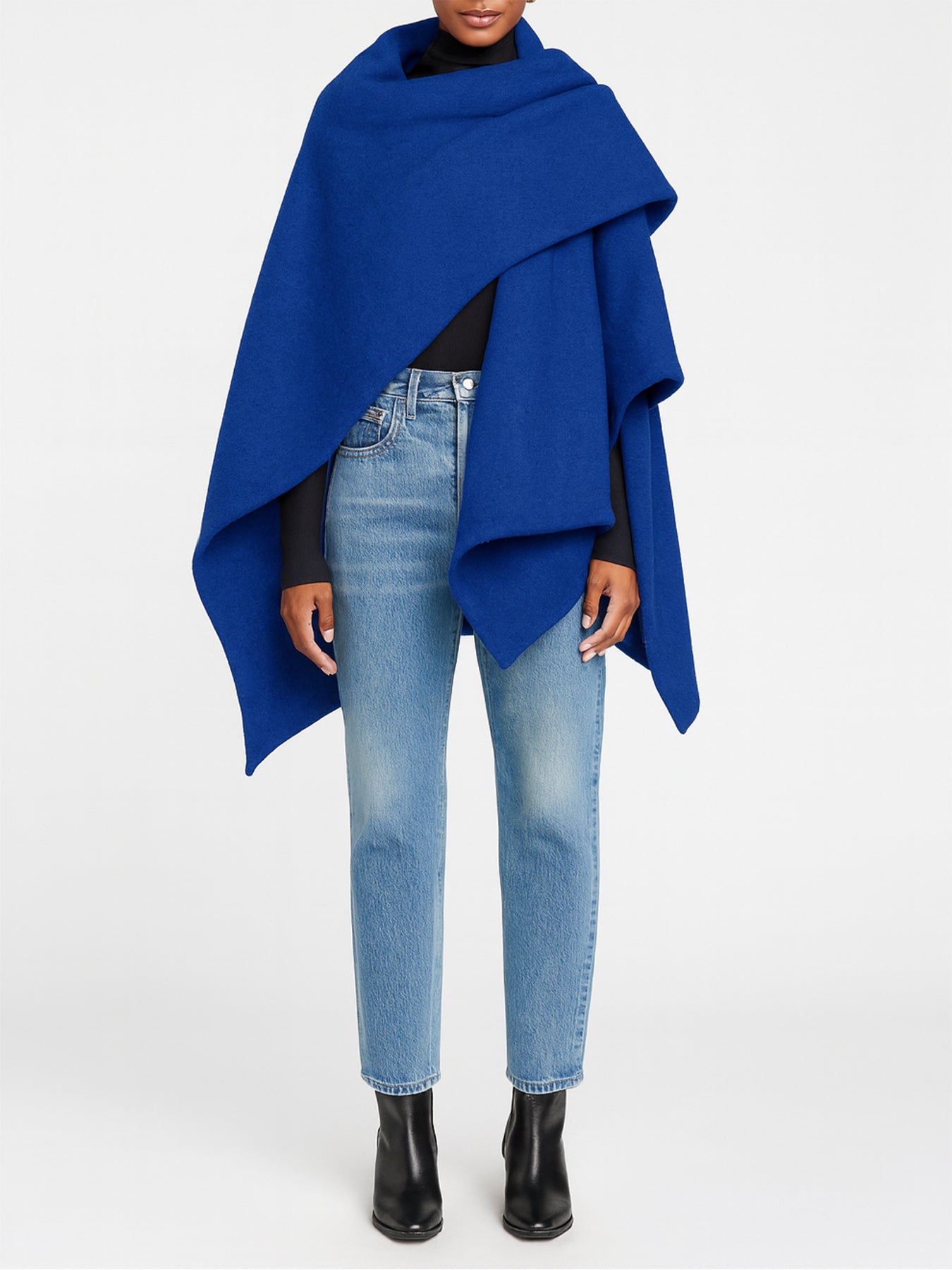 Wrap Cape - Solid Blue