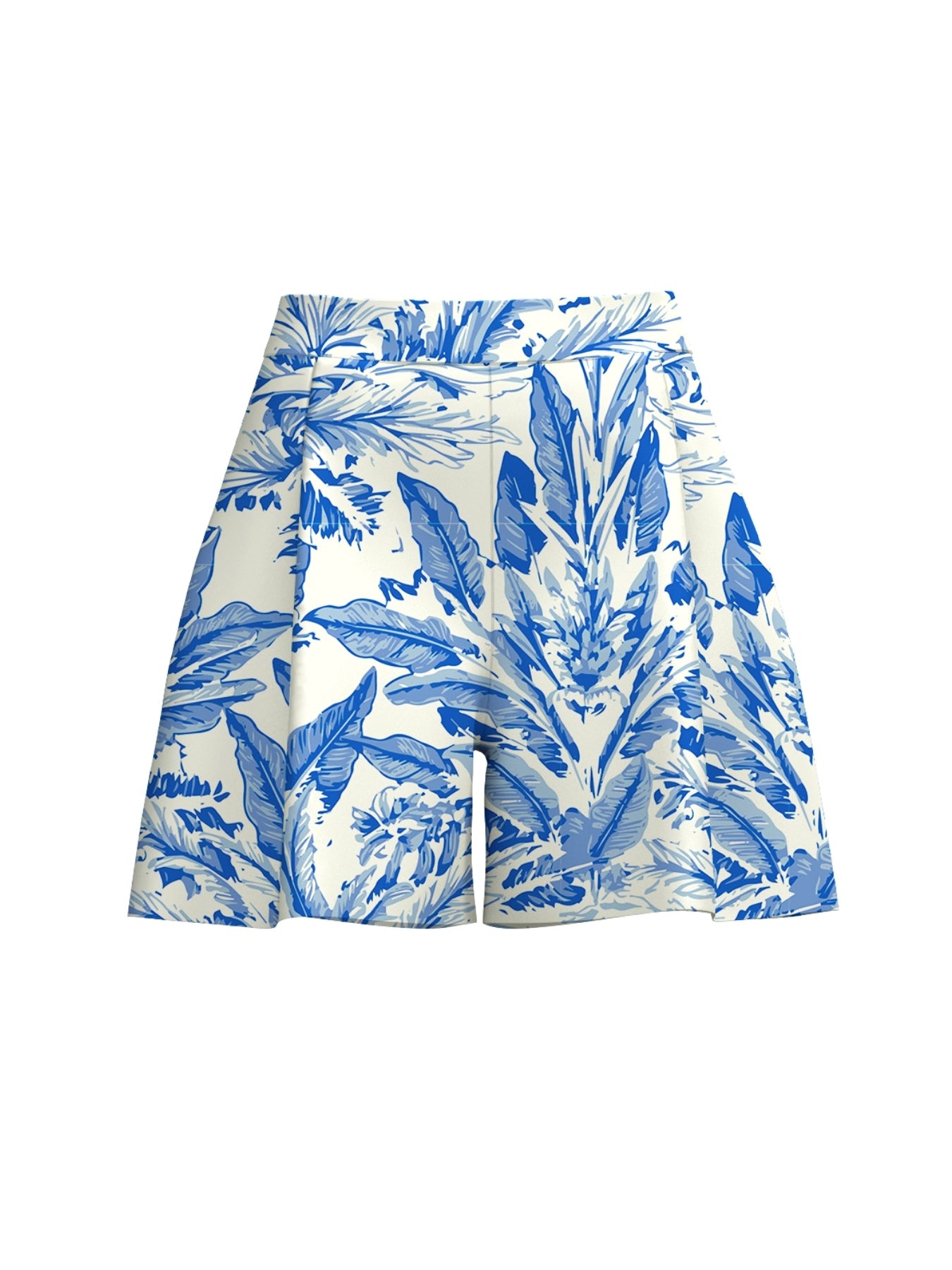 Printed Cotton Poplin Adi Shorts - Toile Blu