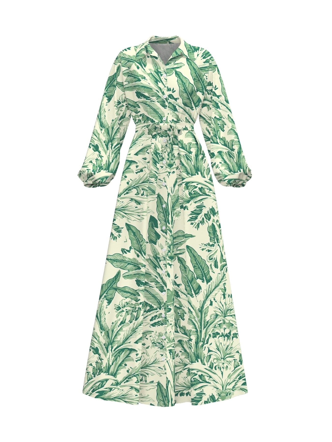 Printed Cotton Poplin Naja Midi Dress - Toile Olive