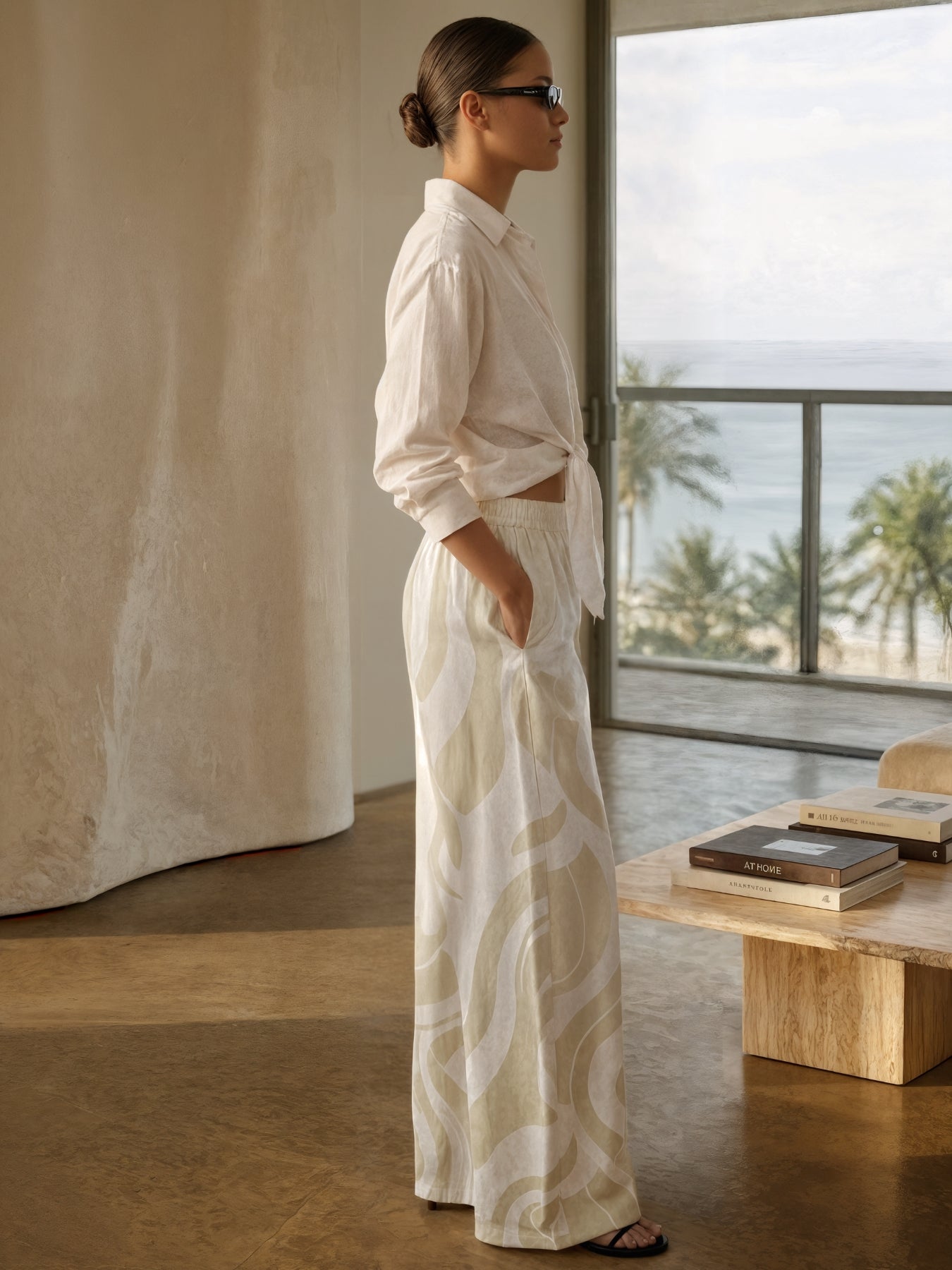 Leer Pants - Luze Ivory