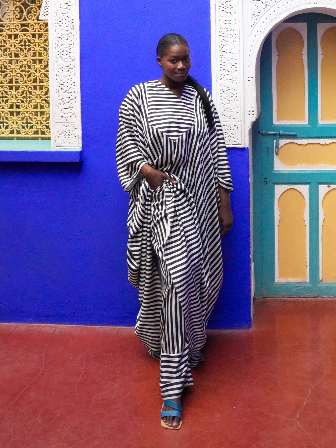 Madina Dress - Lines Black