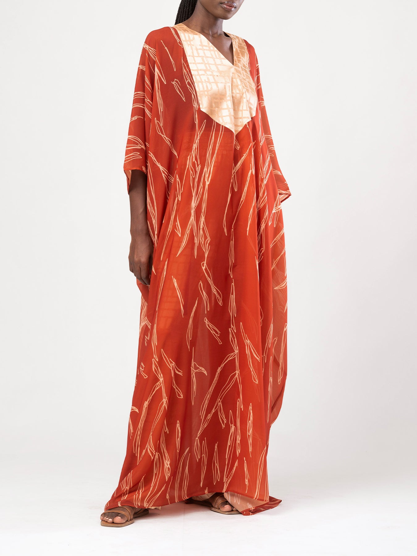 Madina Dress - Scribble Rust