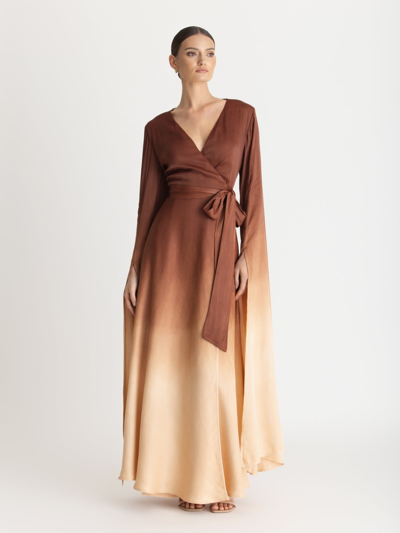 Maya FSC® Certified Viscose Dress – Ombra Brown