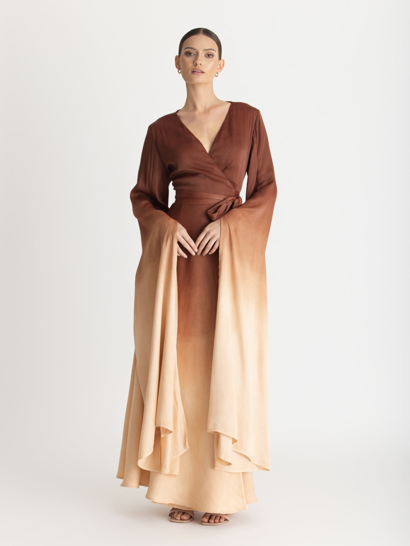 Maya FSC® Certified Viscose Dress – Ombra Brown