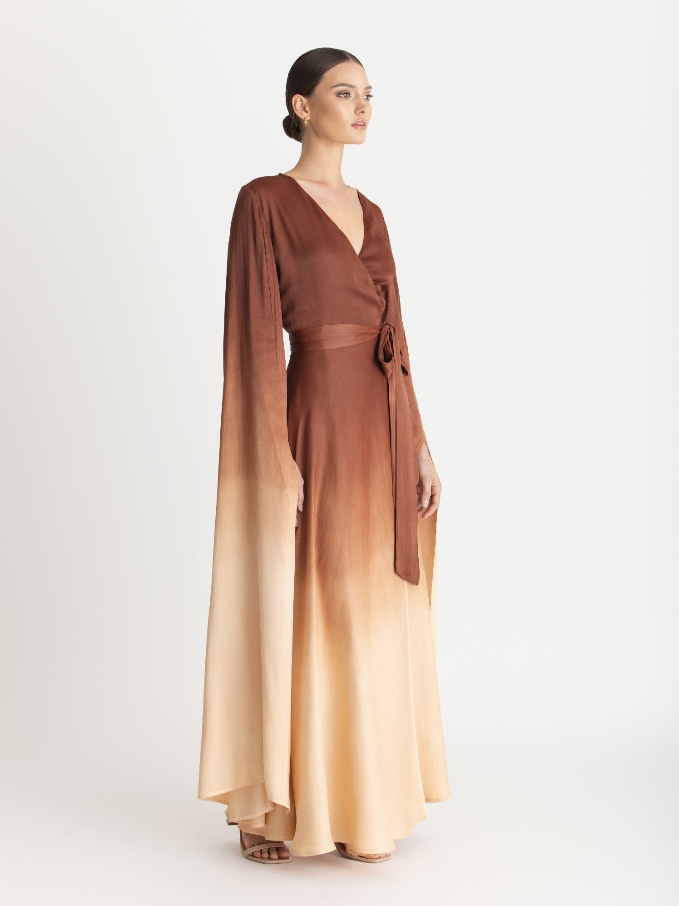 Maya FSC® Certified Viscose Dress – Ombra Brown