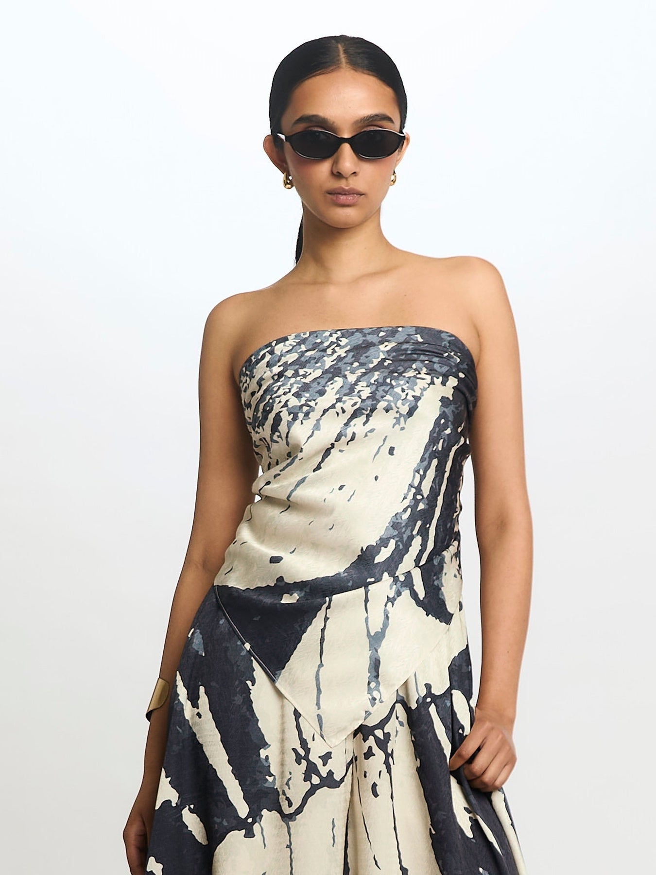 Moussor Scarf Top - Castle Hill Noir