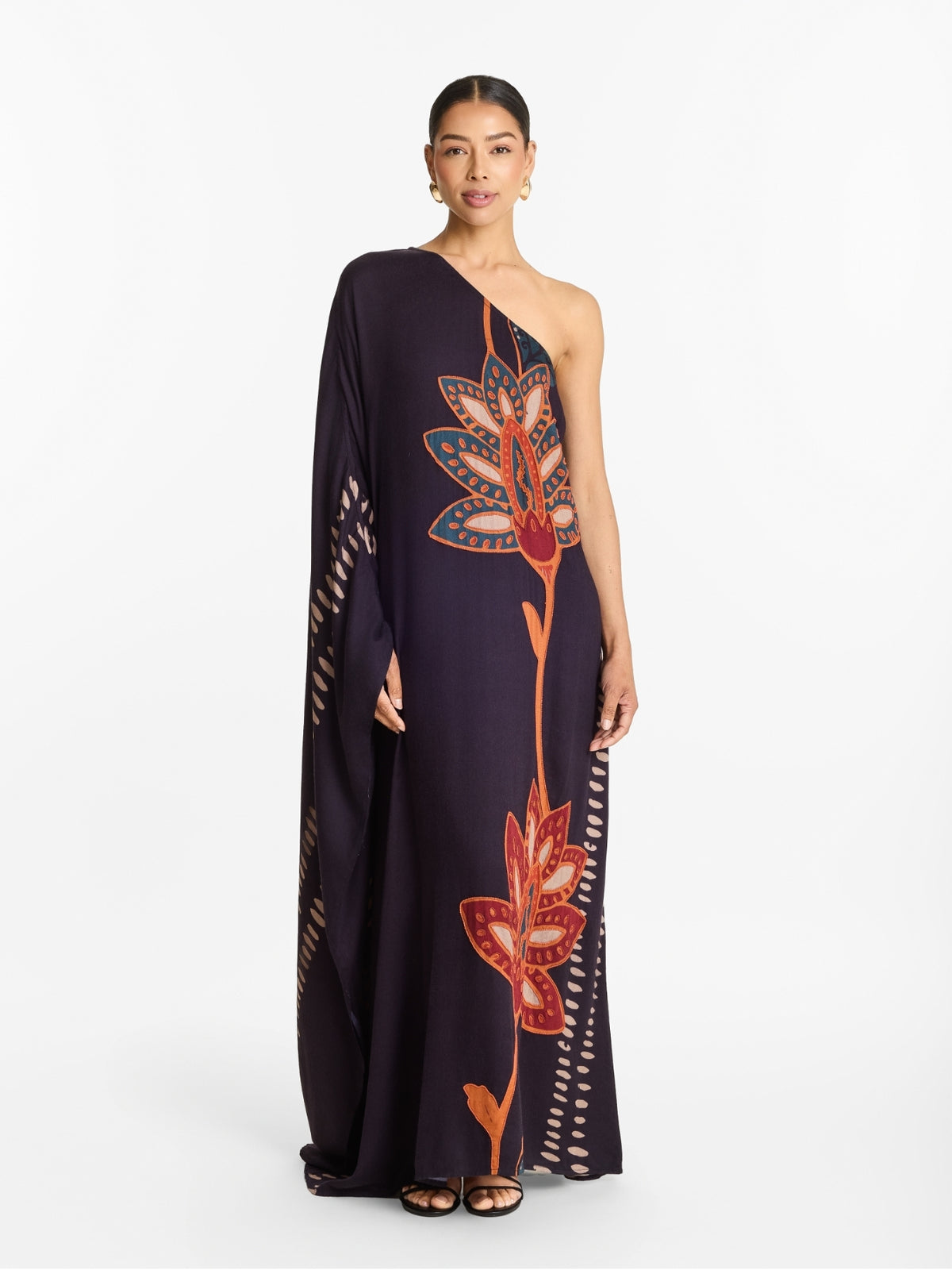 Handbeaded Satu Dress - Razu Navy