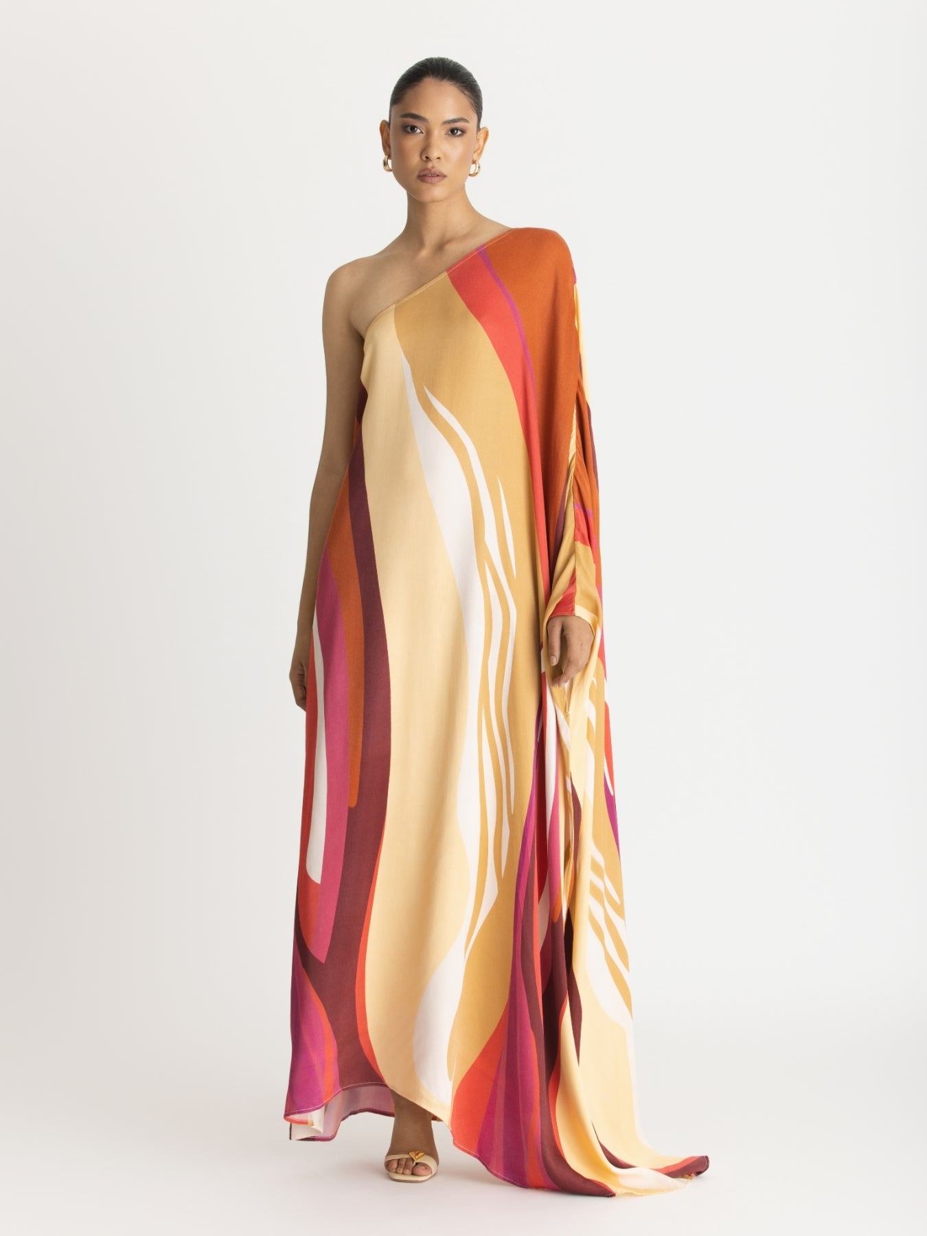 Satu FSC® Certified Viscose Dress – Ovia Orange