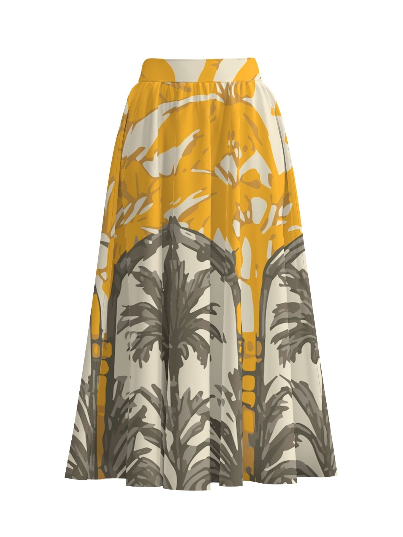 Printed Linen Taz Skirt - Avena Mustard