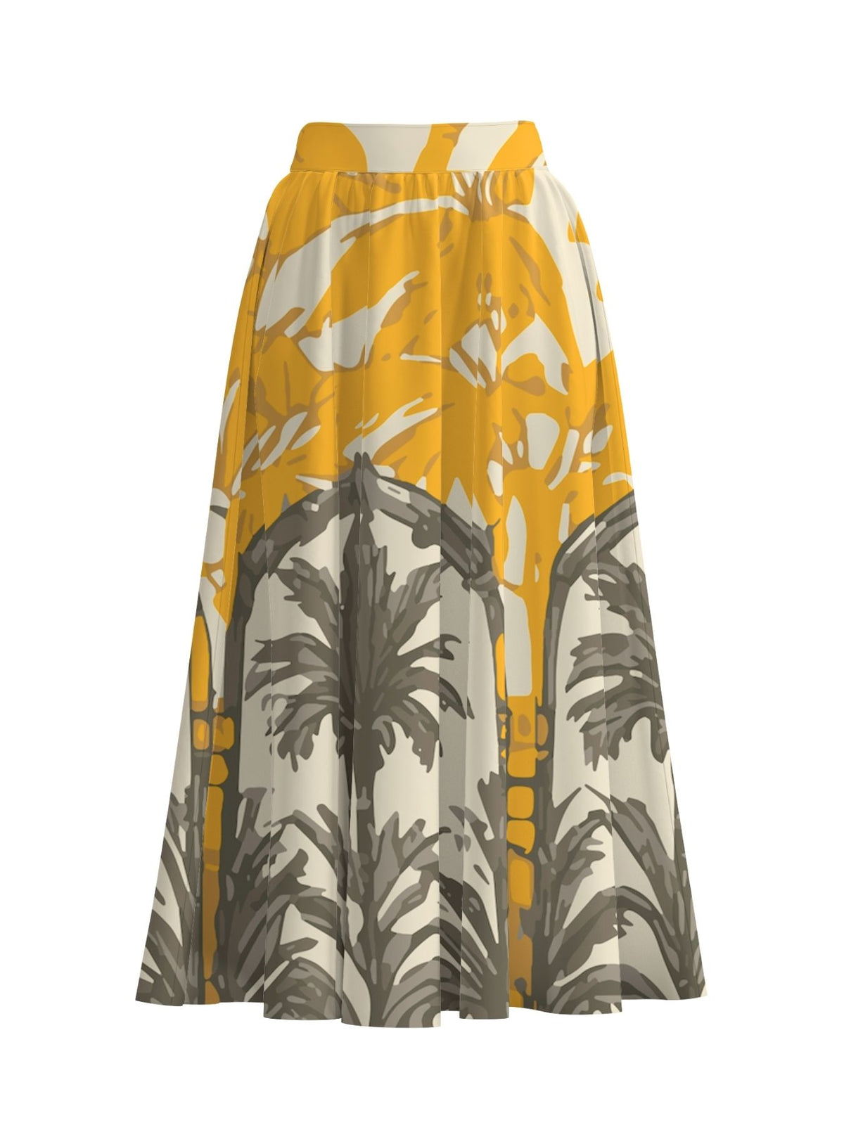 Printed Linen Taz Skirt - Avena Mustard