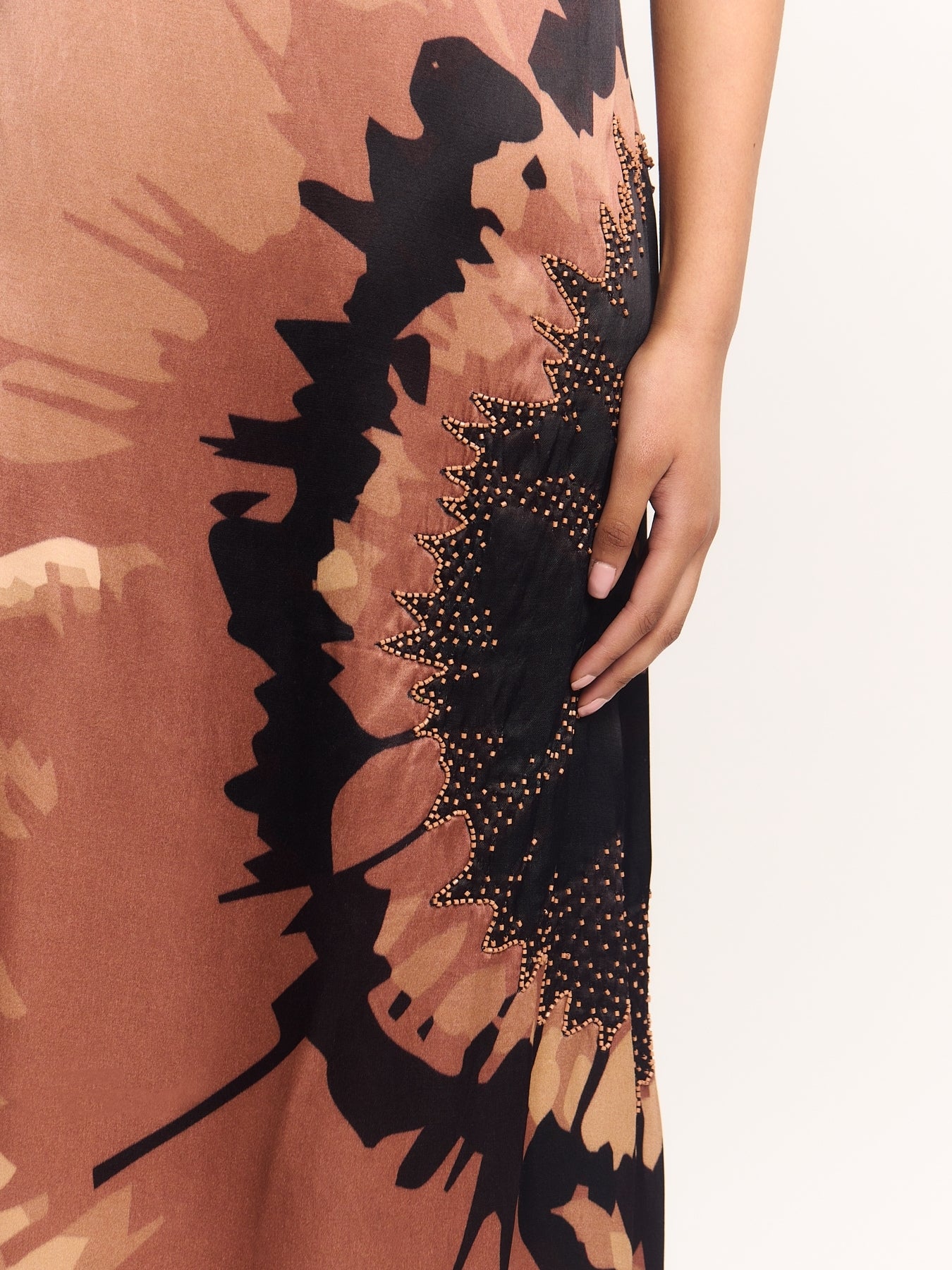 Handbeaded Tubi Dress - Amor Rose