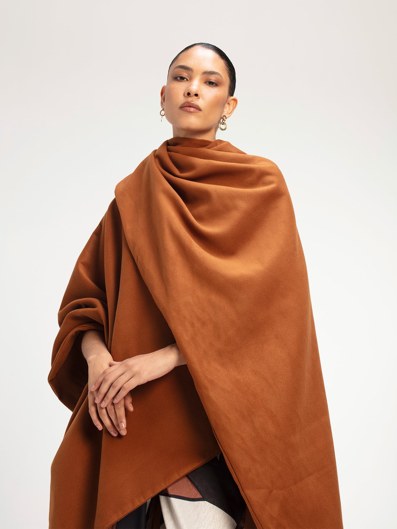 Wrap Cape - Solid Brown