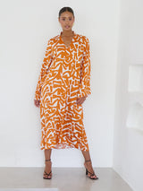 Sustainable Rama Dress - Tali Orange