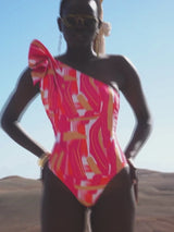 Nia Swimsuit - Abstract Rose