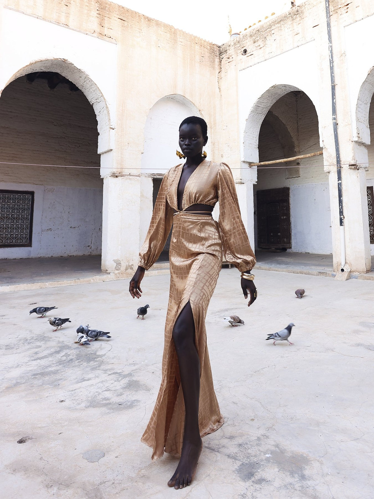Amal Dress - Dhaw Gold - diarrablu