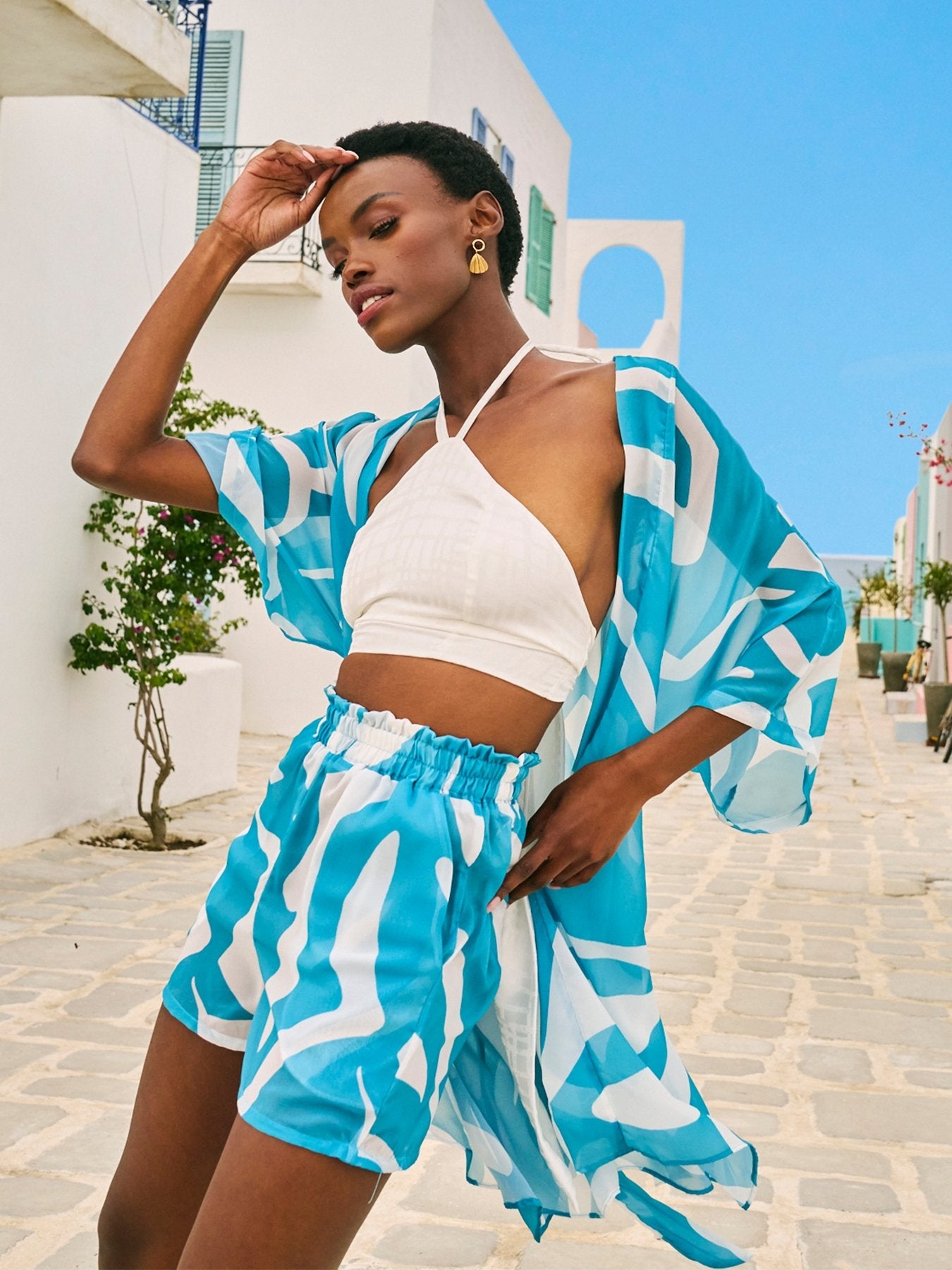 Cabana Kimono - Swirl Blu - diarrablu