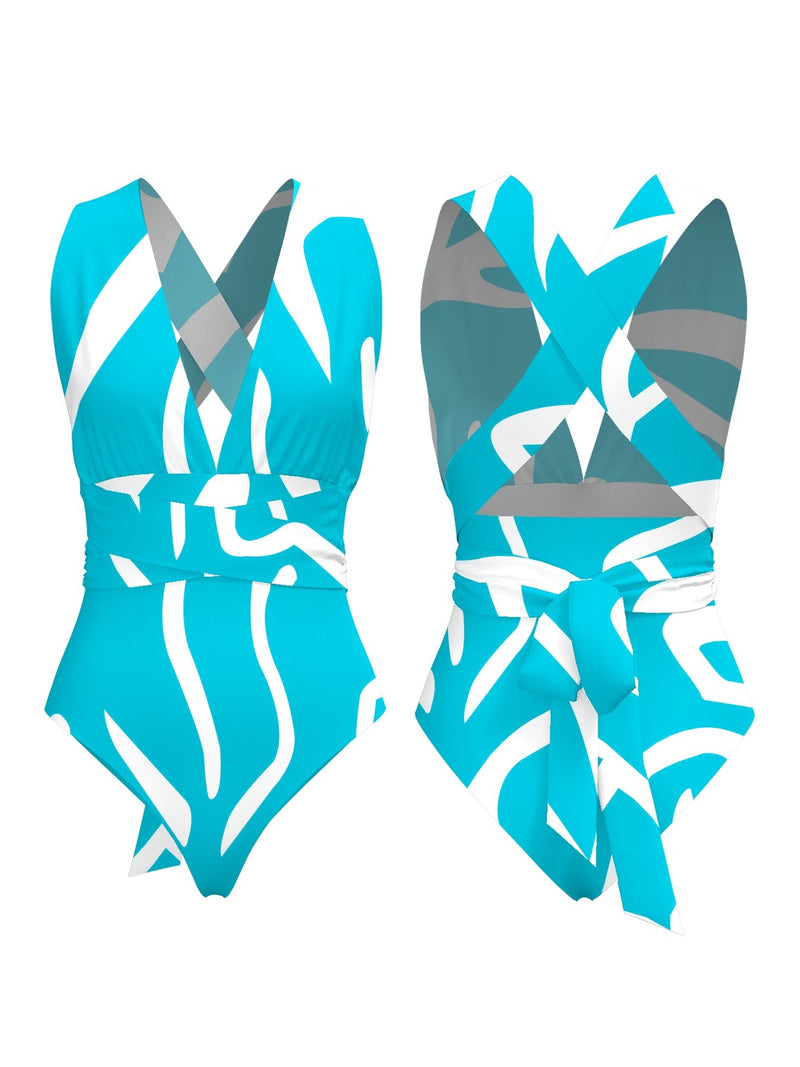 Infinity Swimsuit - Swirl Blu - diarrablu