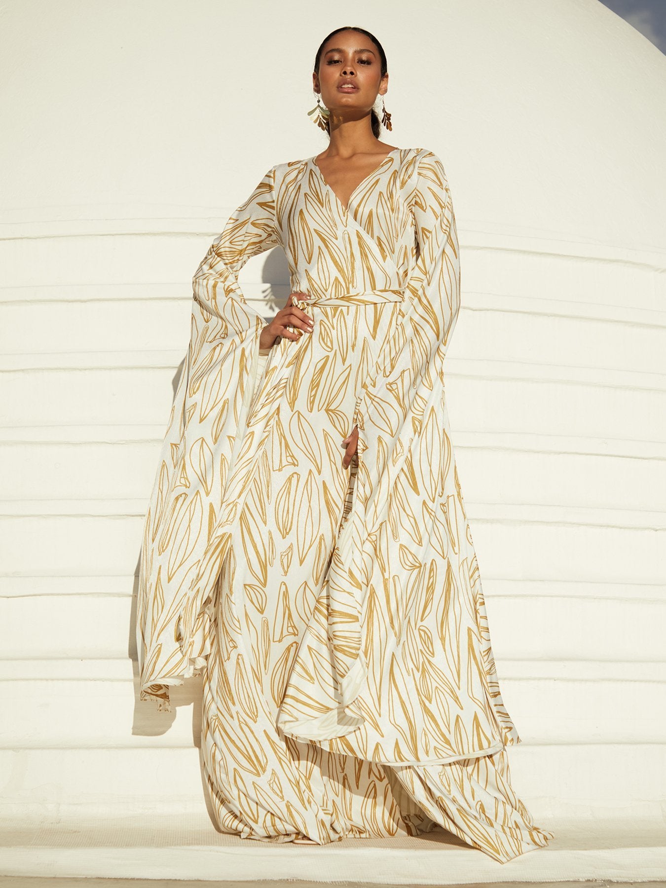 Maya Dress - Fiore Gold - 2XL (US 20 to US 22) / No = Standard Height 5'8" | 173cm Maya Dress - Fiore Gold - 2XL (US 20 to US 22) / No = Standard Height 5'8" | 173cm