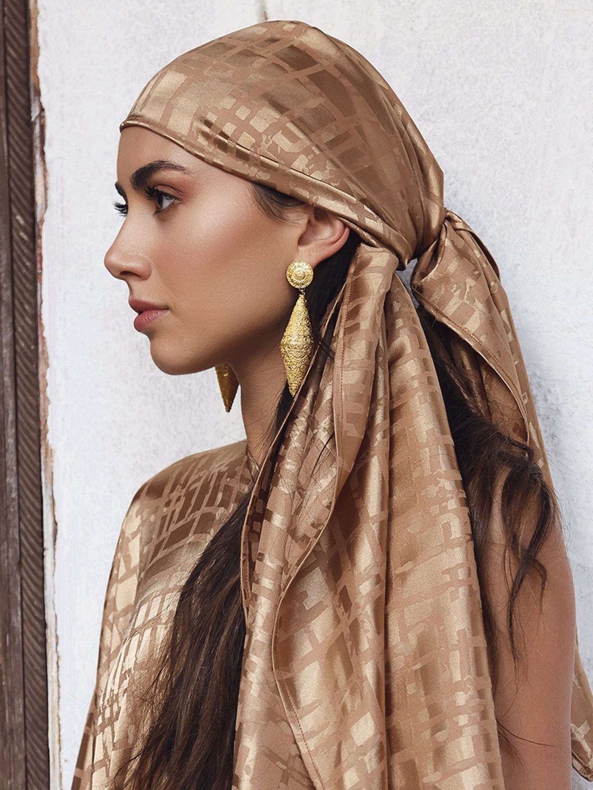 Gold Headwrap Eris Headband -- Gold – Jennifer Behr LLC main image 3