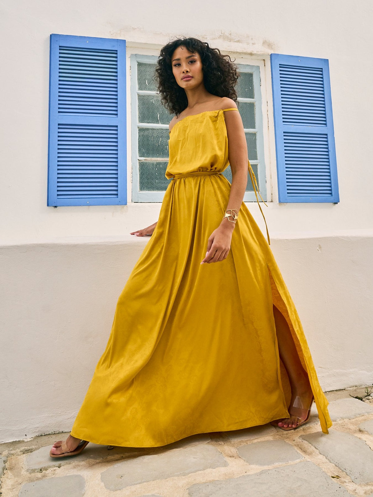 Rhea Dress - Zeen Mustard - diarrablu