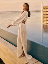 Sustainable Amal Dress - Solid Blanc - diarrablu