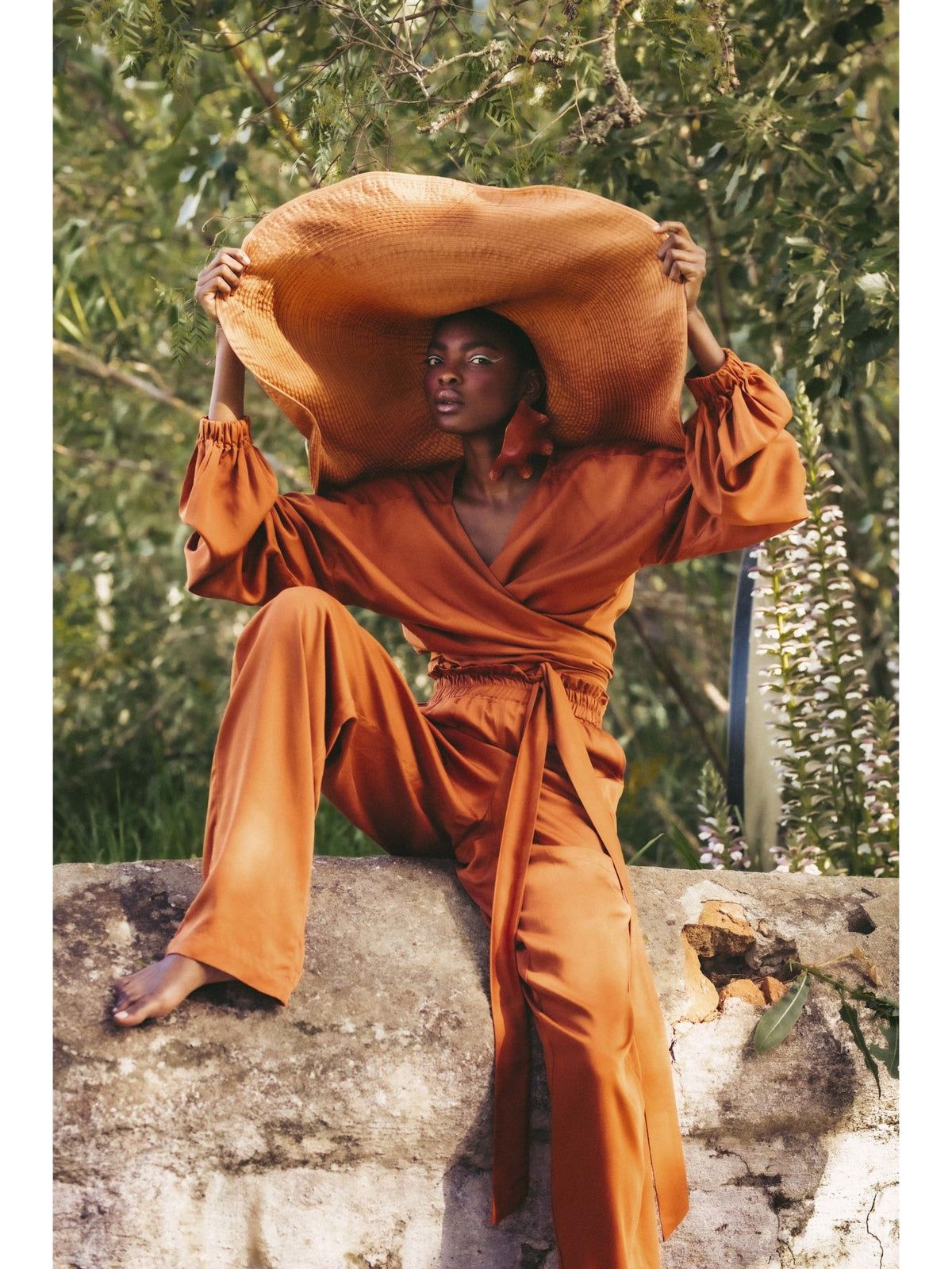 Sustainable Leer Pants - RUST - diarrablu