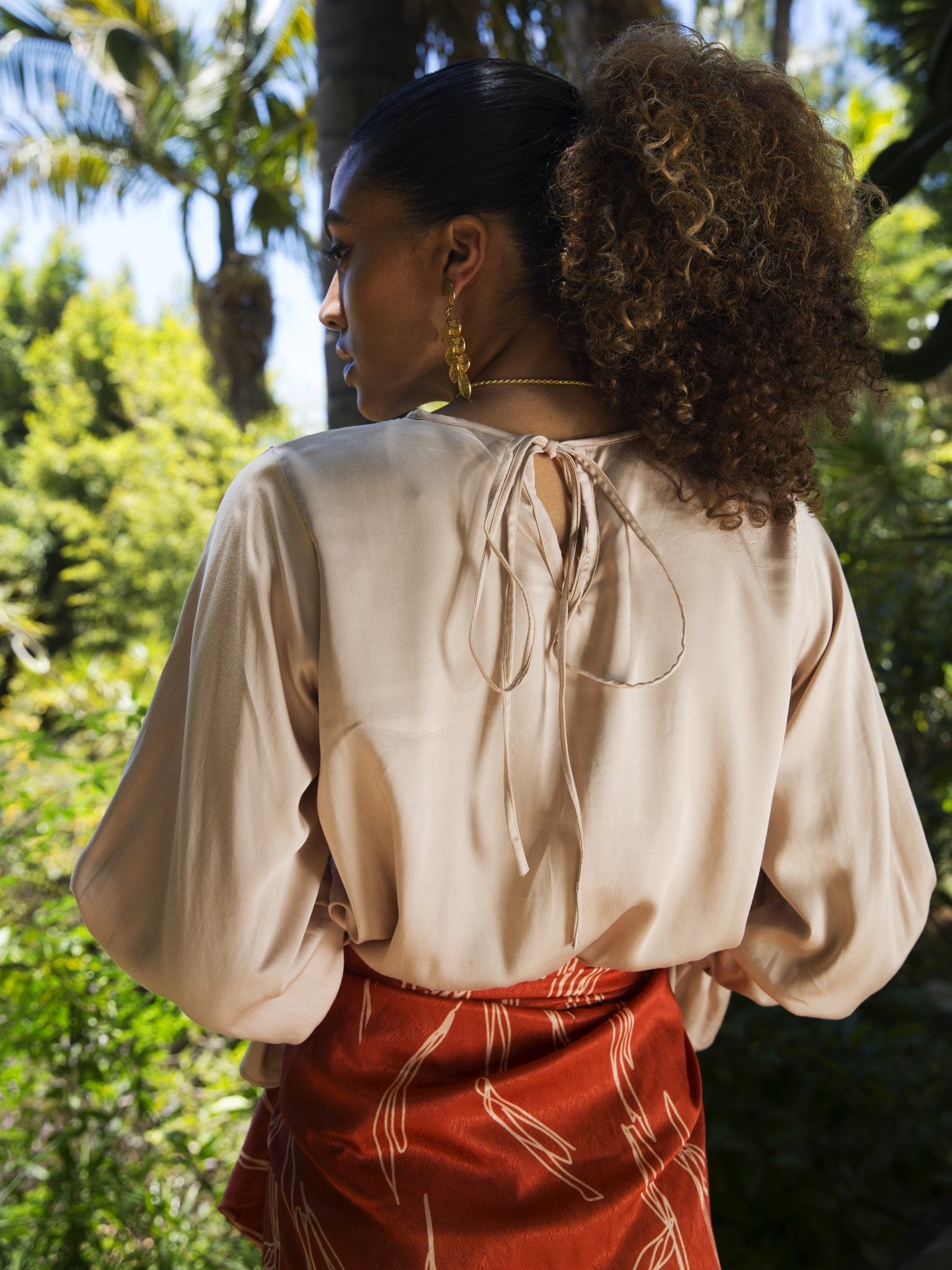 Sustainable Lena Top - Solid Cream - diarrablu