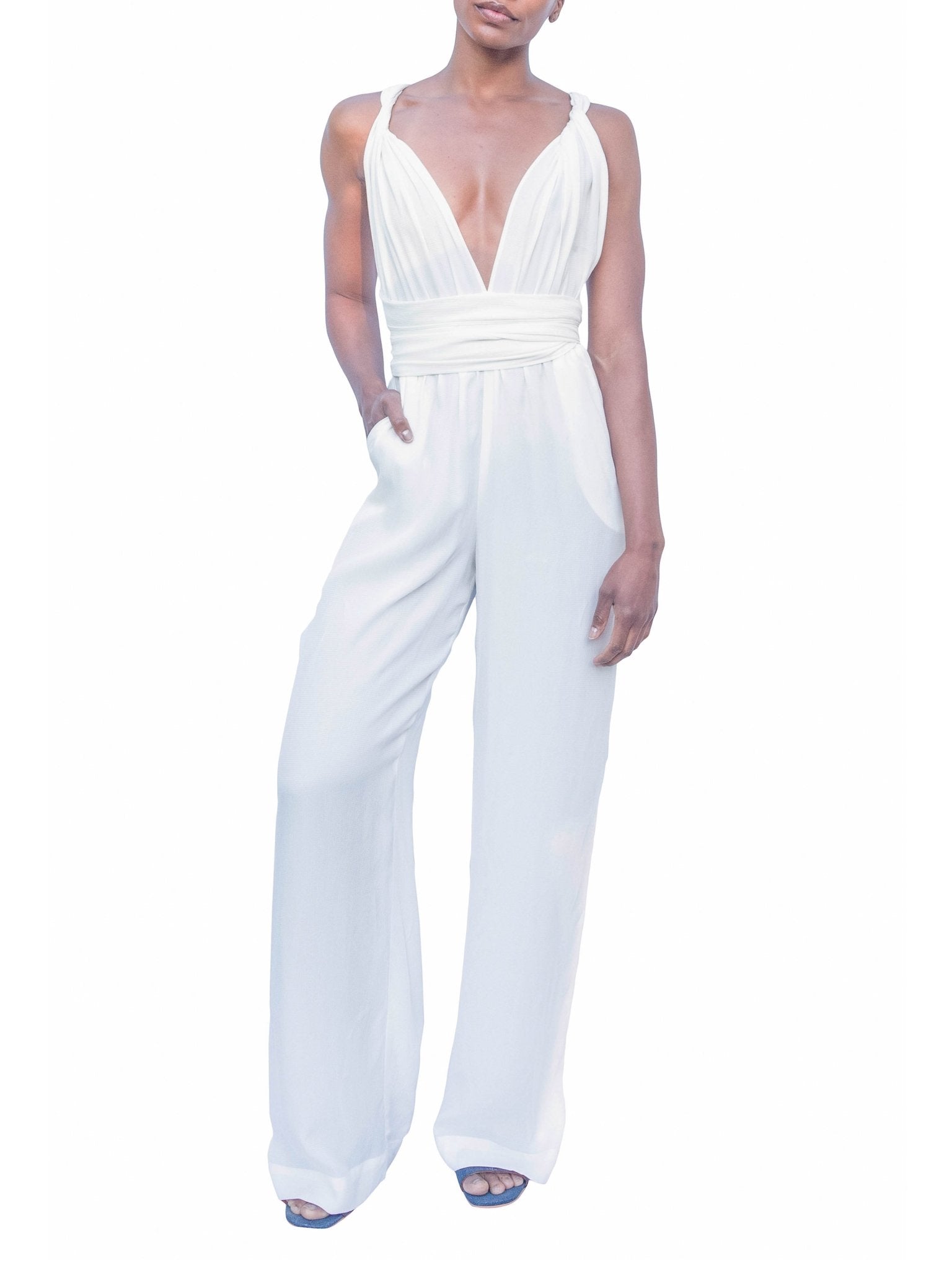 Sustainable UMY Blanc Convertible Jumpsuit - diarrablu