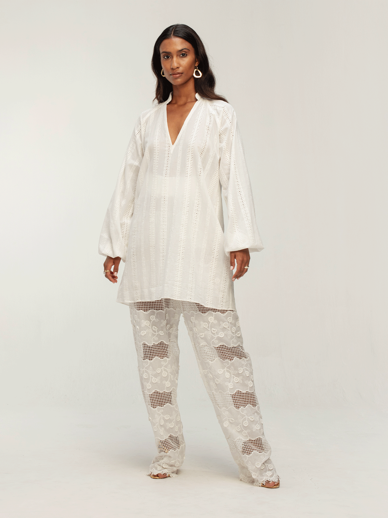 Ika Oversized Shirt - Bea Blanc