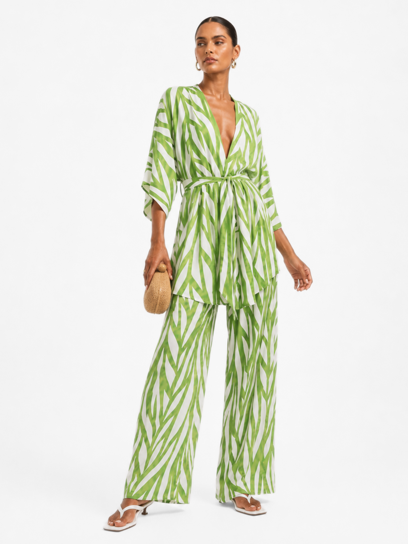 Cabana Kimono and Pants Set - Bela Vert