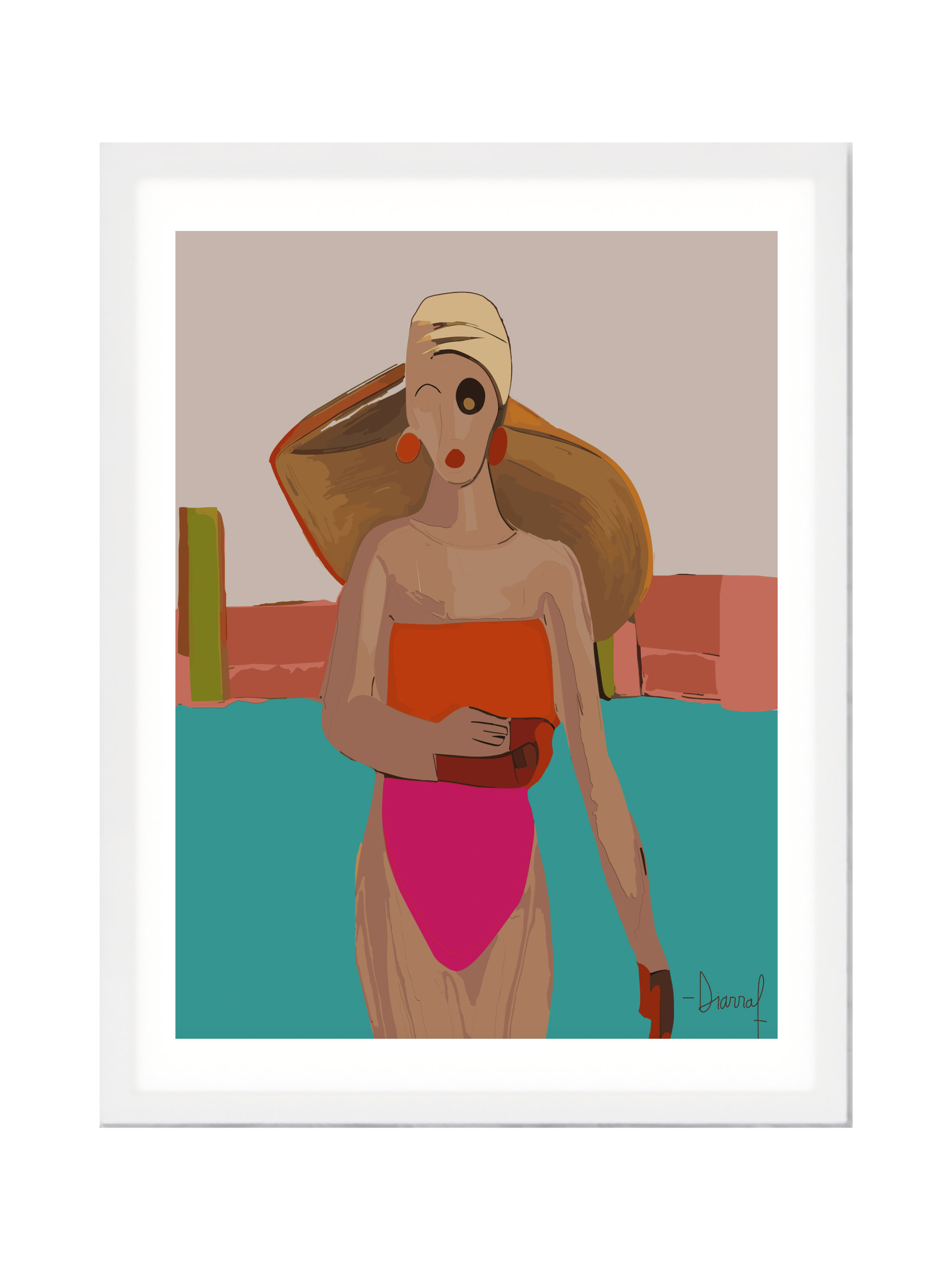 Pool Day | Framed Art Print