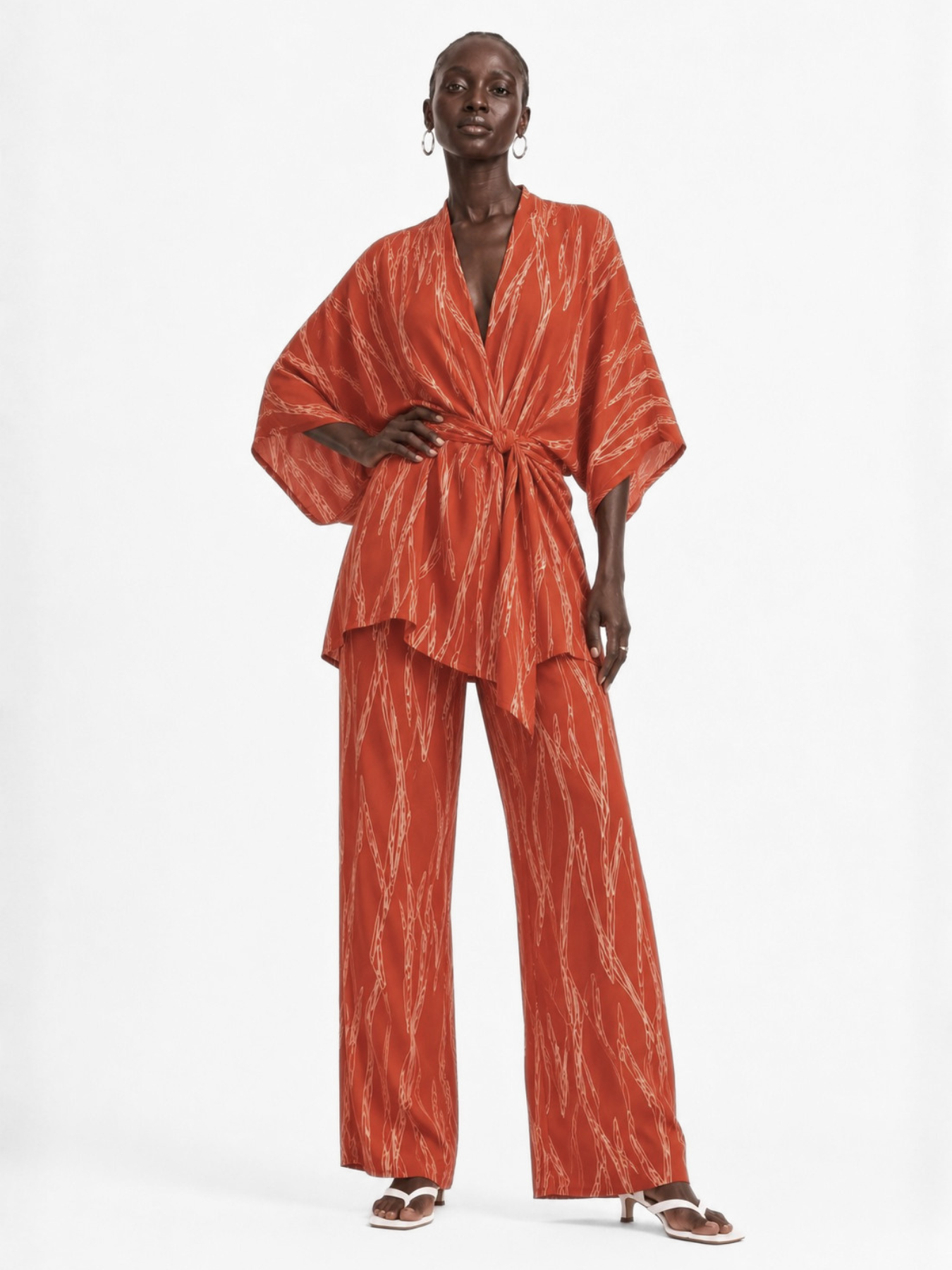 Cabana Kimono and Pants Set - Scribble Rust