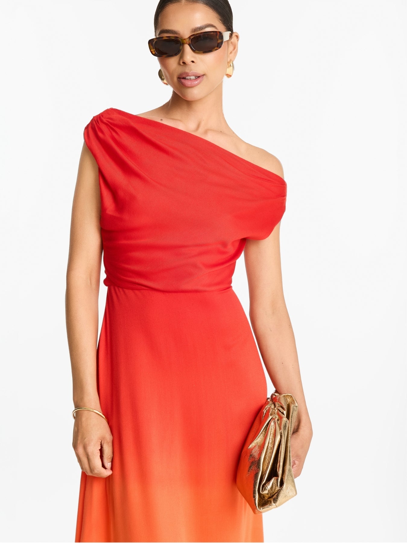 Alba FSC® Certified Viscose Dress - Ombra Sherbet