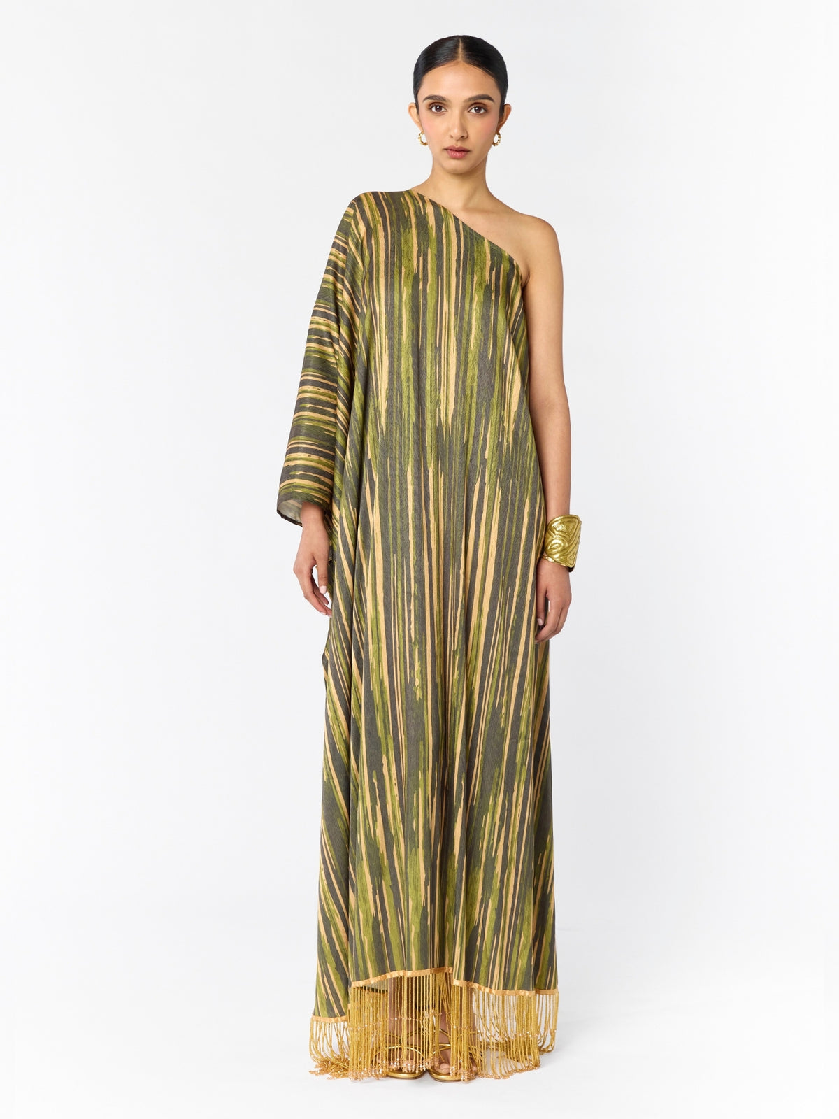 Beaded Tassel Satu Dress - Erma Olive