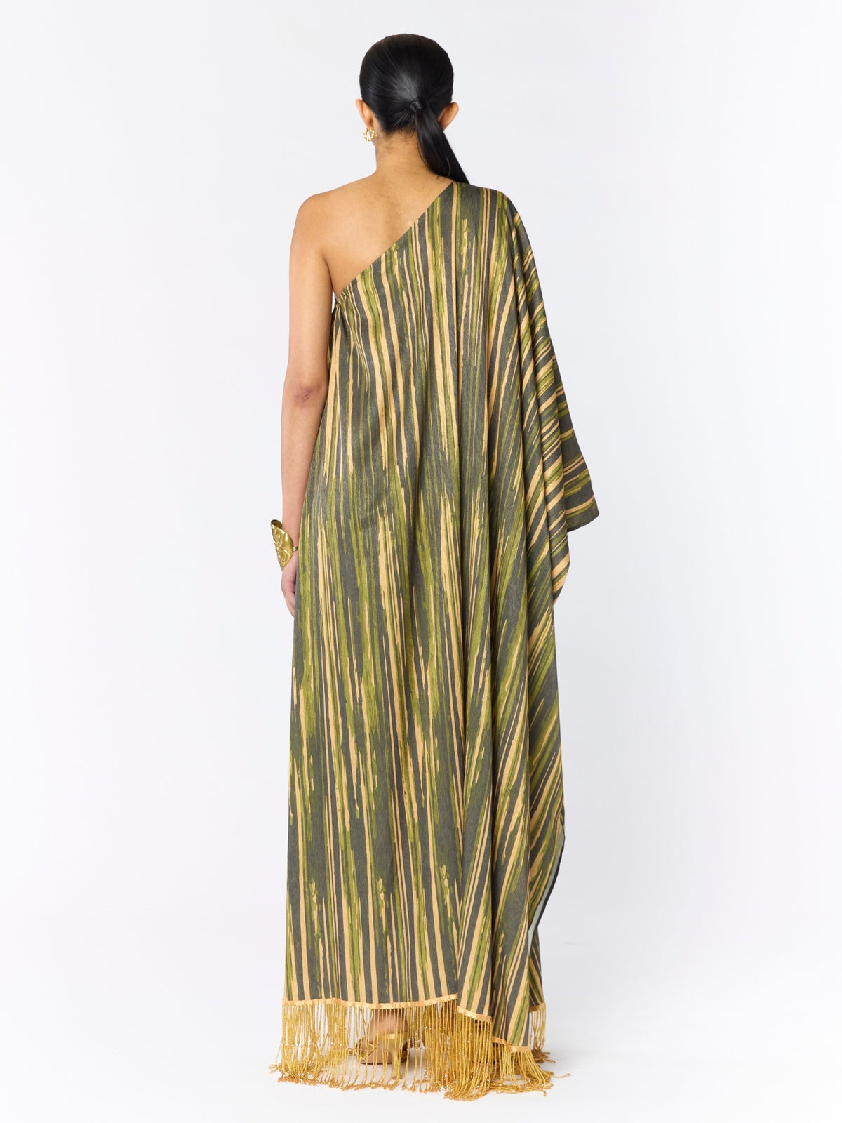 Beaded Tassel Satu Dress - Erma Olive