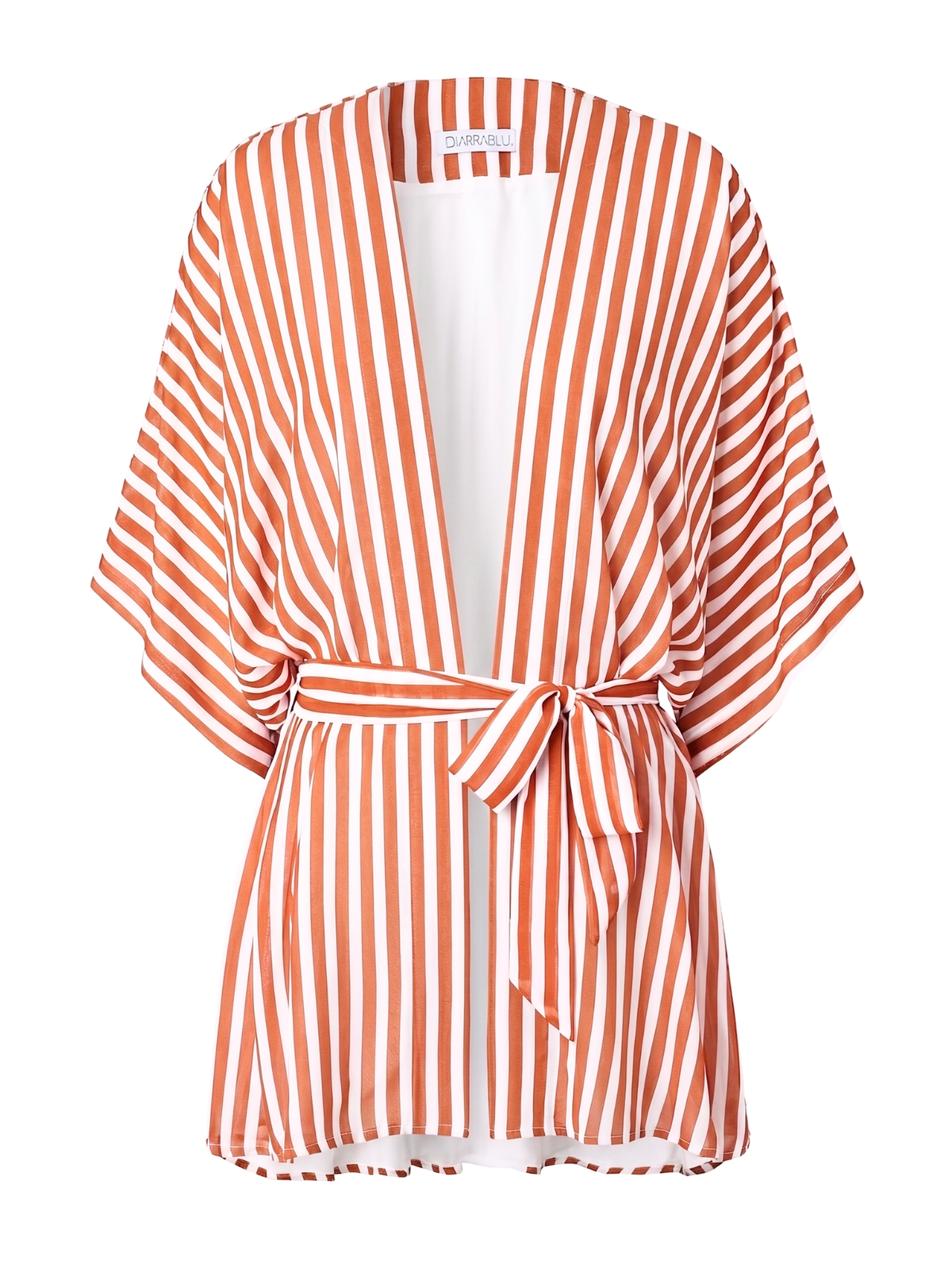 Cabana Kimono and Pants Set - Lines Coral