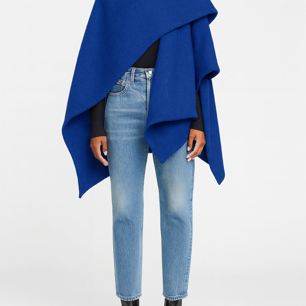 Wrap Cape - Solid Blue