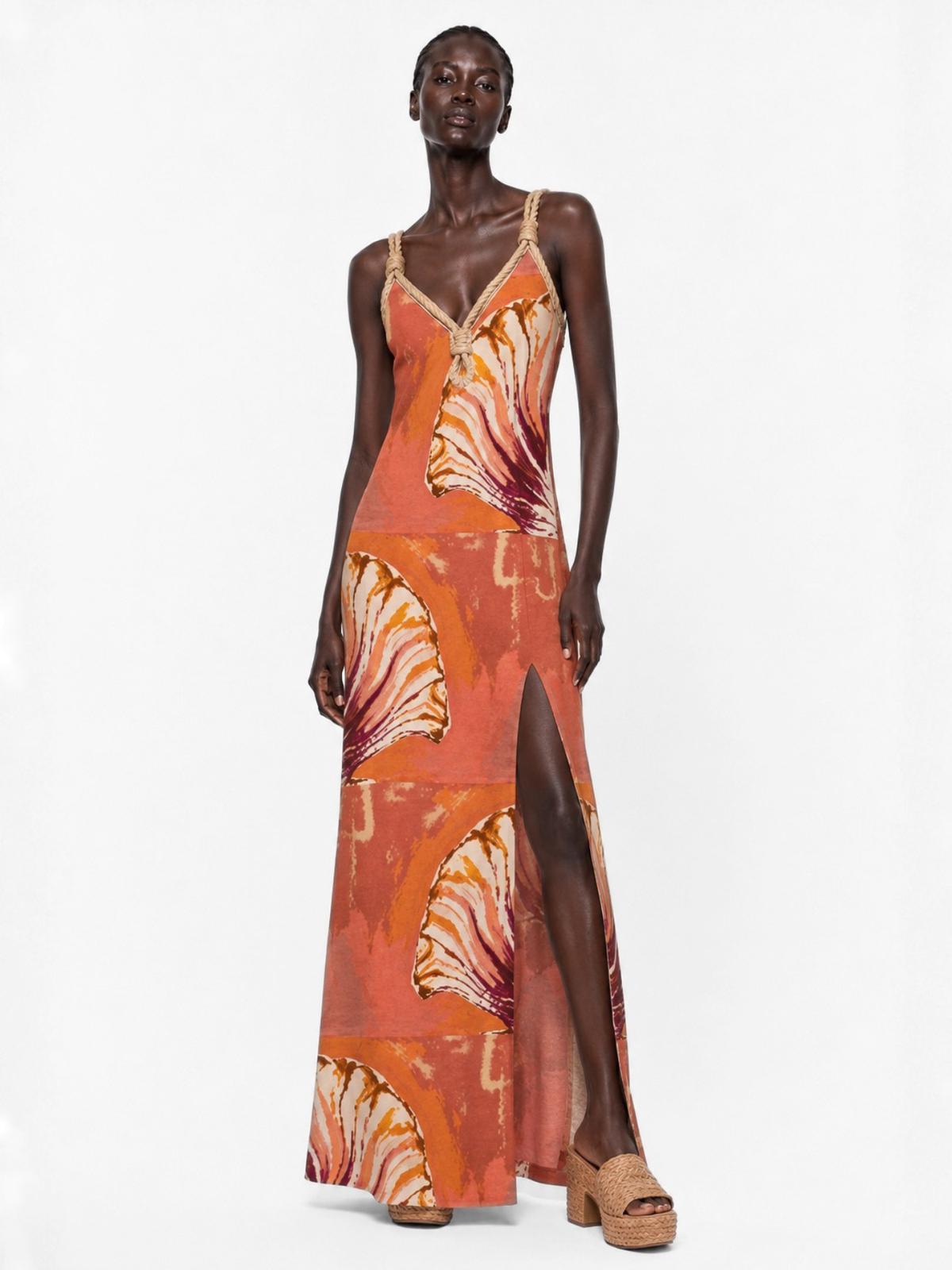 Meenu Rope Dress - Scala Coral