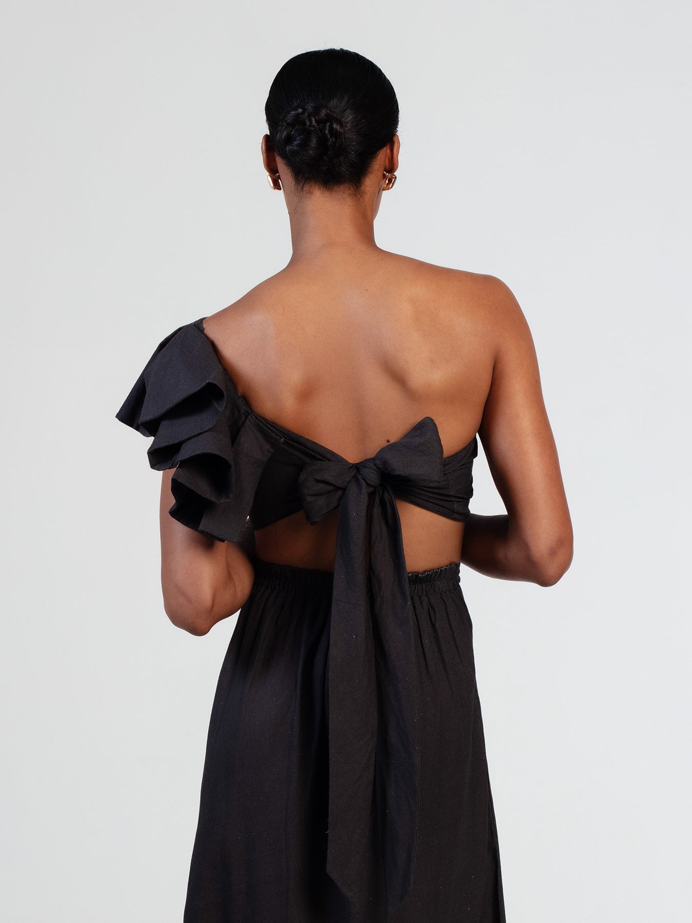 Printed Linen Dee Top - Sierra Noir