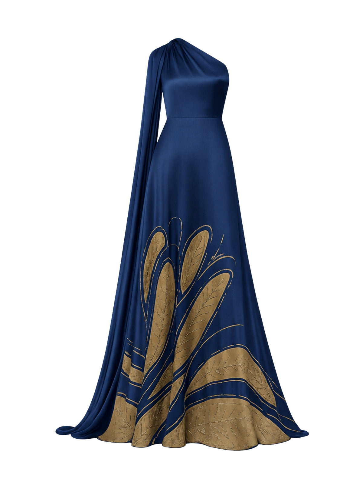 Handbeaded Ameera Dress - Fiura Navy