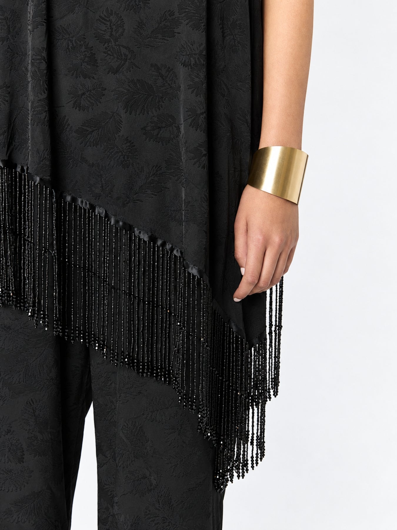 Beaded Tassel Irma Top - Zeen Noir