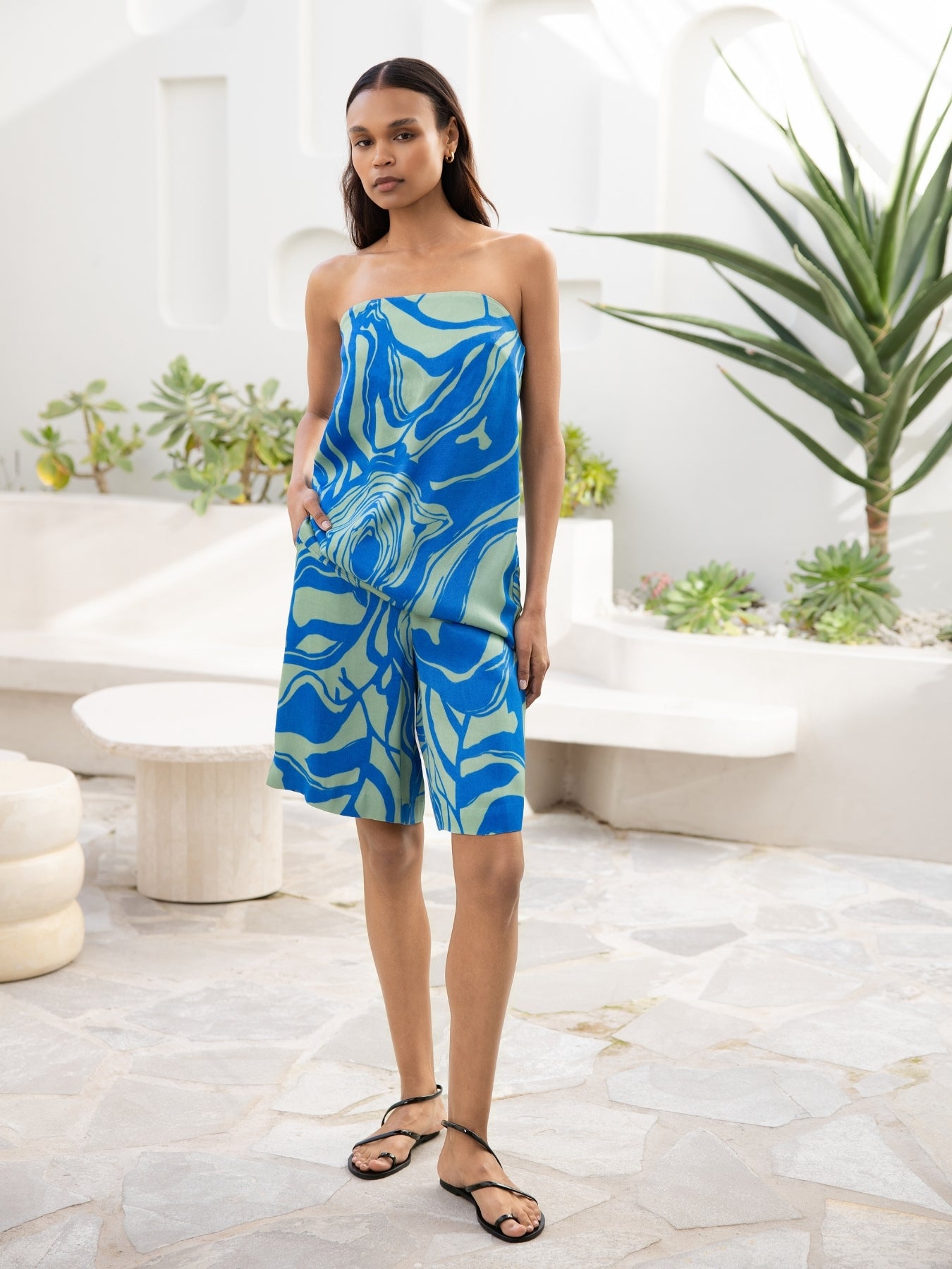 Jeyna FSC® Certified Viscose Shorts - Tima Mint