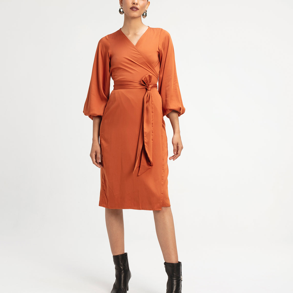melonie t long sleeve sweater dress balloon arm sweater dress