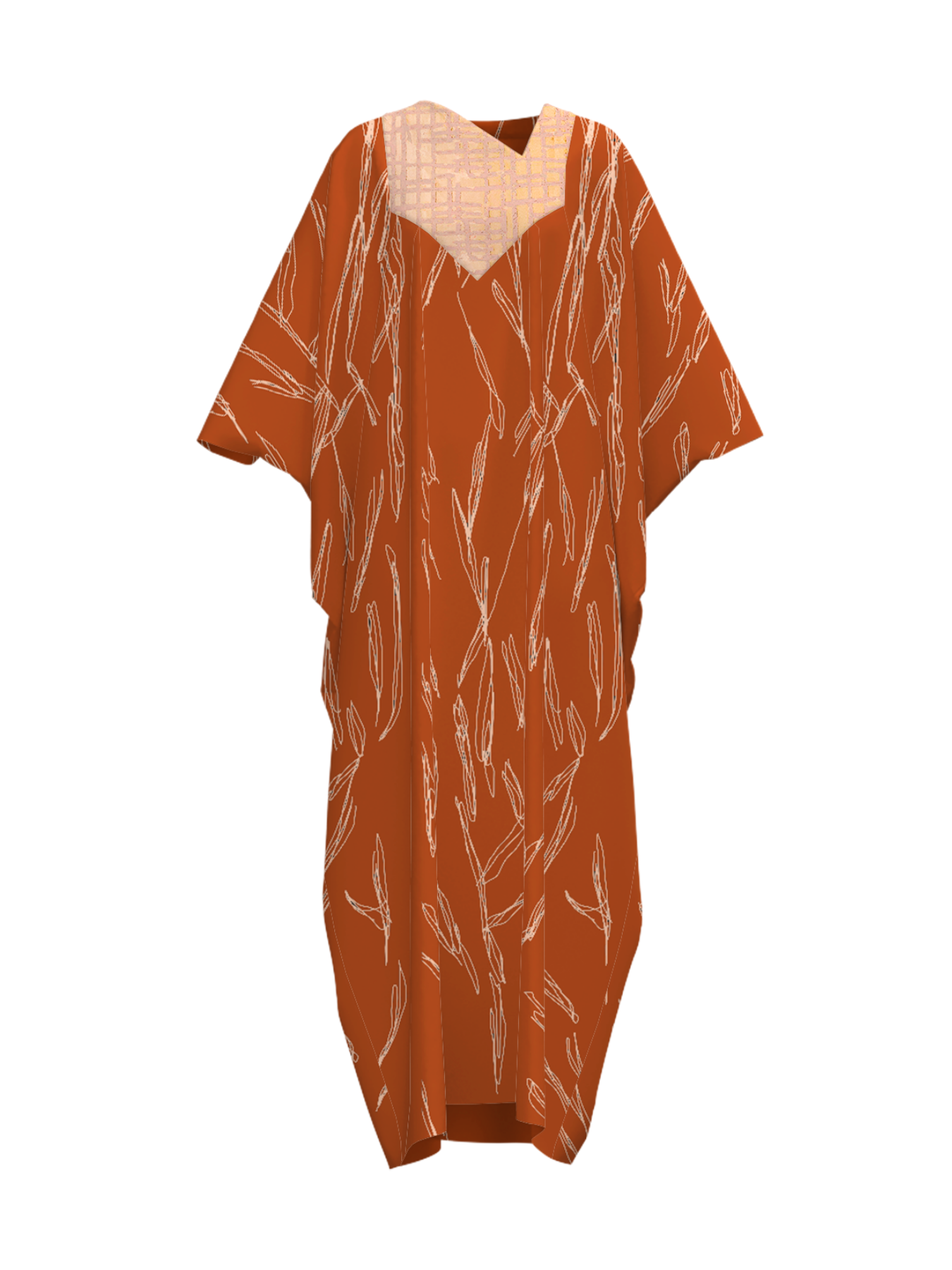 Madina Dress - Scribble Rust